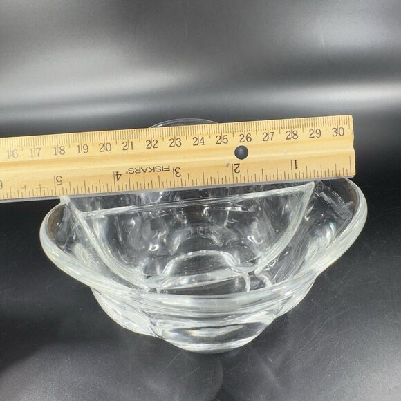 VTG Duncan Miller Glass Co Clear Divided Dish Bowl Footed Vintage Glass Decor - Picture 6 of 15